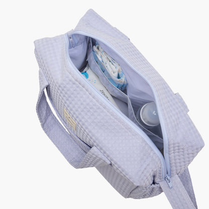 Giggles Pique Textured Diaper Bag with Zip Closure