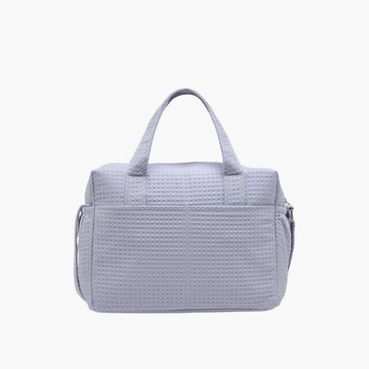 Giggles Pique Textured Diaper Bag with Zip Closure