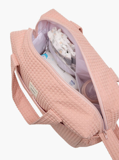 Giggles Pique Textured Diaper Bag with Zip Closure-baby-gear-diaperbags-image-10