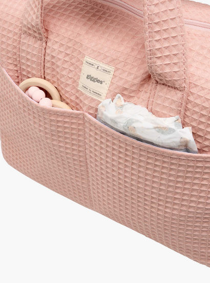 Giggles Pique Textured Diaper Bag with Zip Closure-baby-gear-diaperbags-image-12