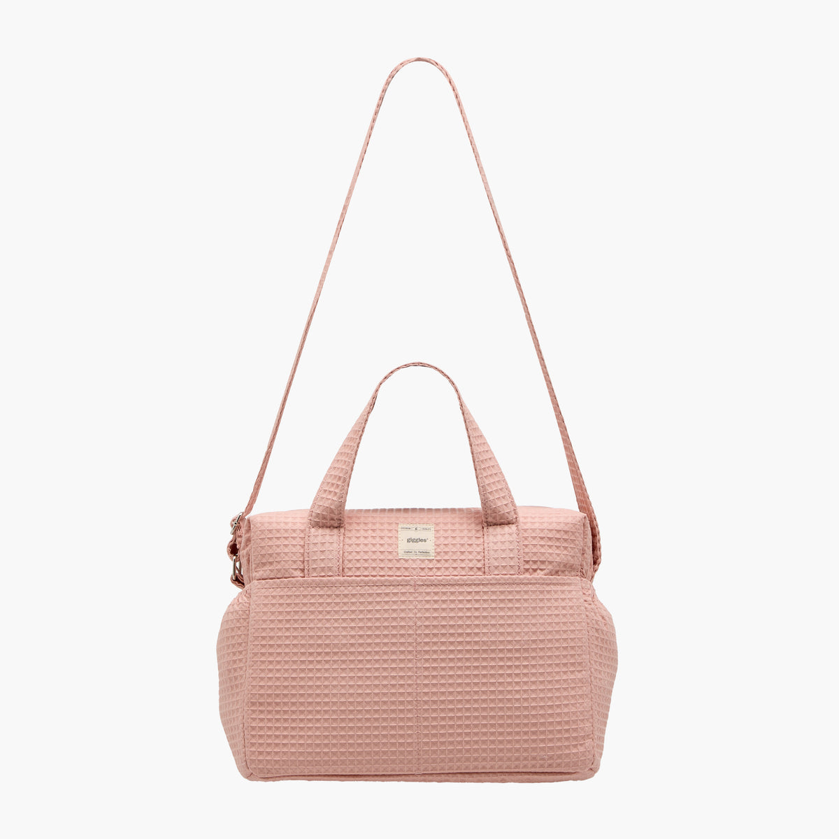 Giggles Pique Textured Diaper Bag with Zip Closure