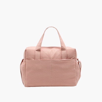 Giggles Pique Textured Diaper Bag with Zip Closure