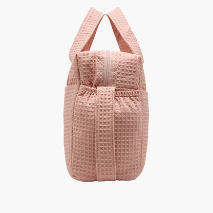Giggles Pique Textured Diaper Bag with Zip Closure