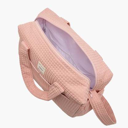 Giggles Pique Textured Diaper Bag with Zip Closure