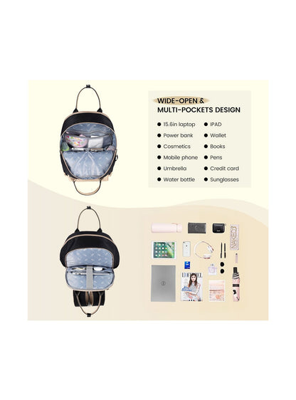 Little Story Kenzie Travel Diaper Backpack with Insulated Bottle Pocket-baby-gear-diaperbags-image-13