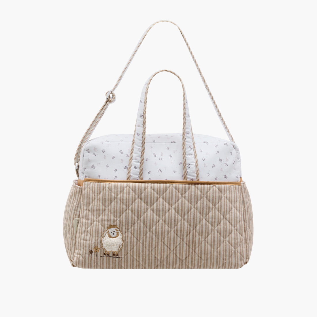 Juniors Quilted Diaper Bag with Zip Closure - Multicolour