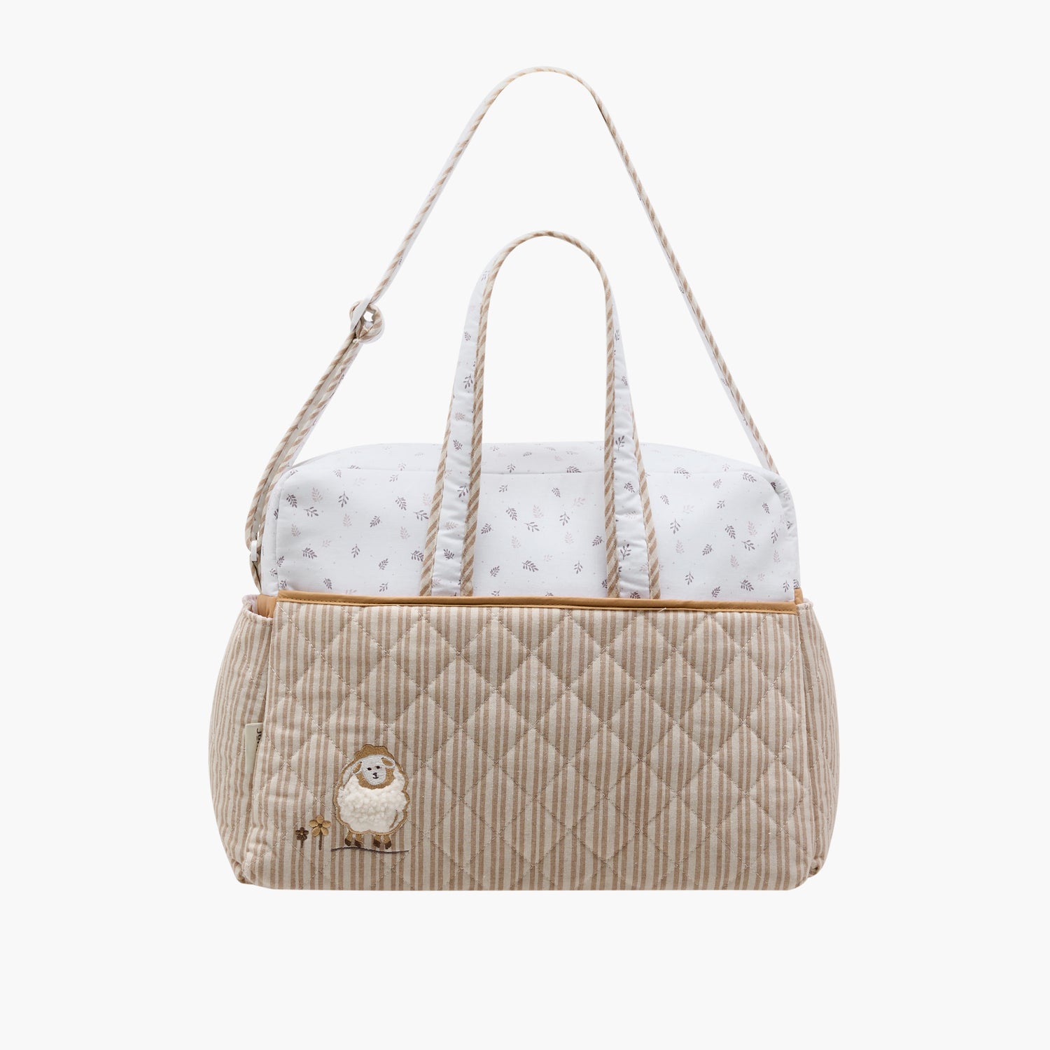 Juniors Quilted Diaper Bag with Zip Closure - Multicolour