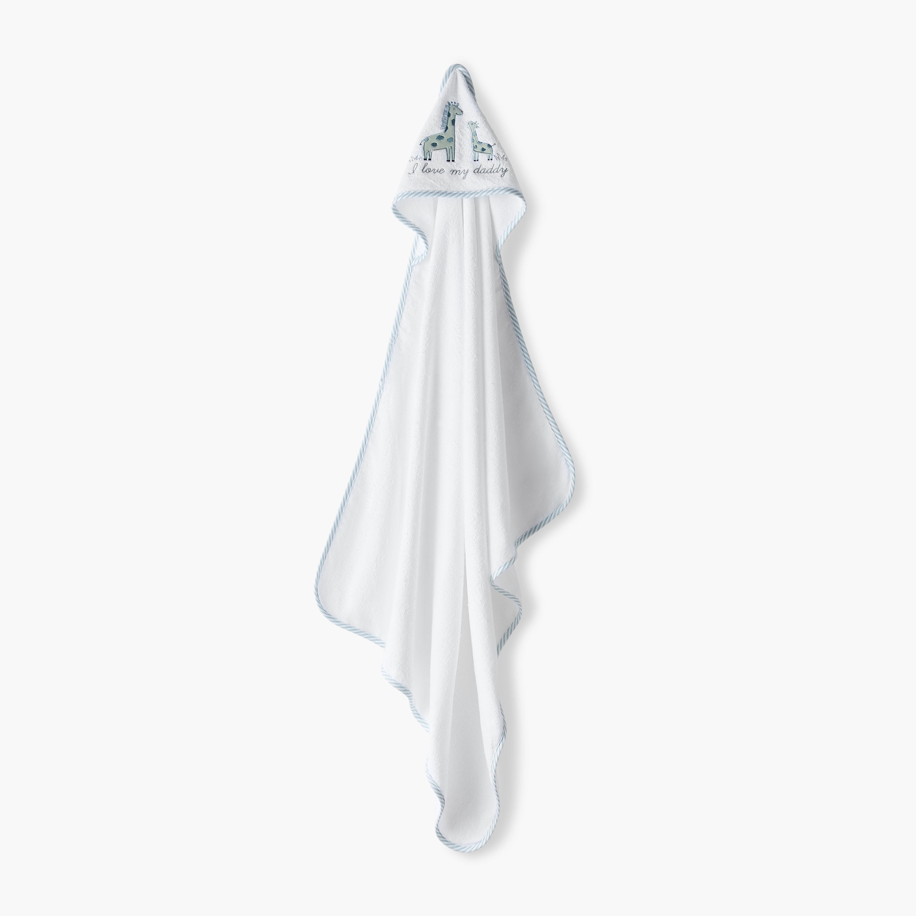 Juniors Giraffe Embroidered Hooded Towel and Wash Mitten Set