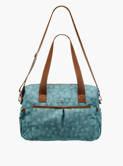 Giggles Denim Diaper Bag with Double Handle and Zip Closure-baby-gear-diaperbags-image-2