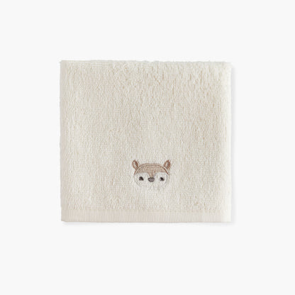 Juniors 4-Piece Deer Embroidered Wash Cloth Set - 26x26 cm