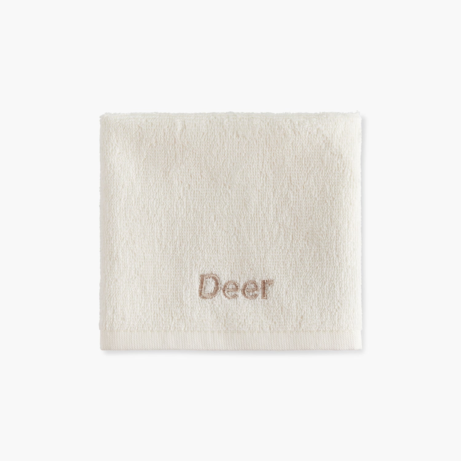 Juniors 4-Piece Deer Embroidered Wash Cloth Set - 26x26 cm
