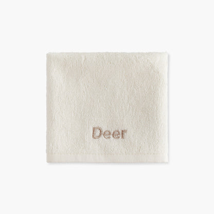 Juniors 4-Piece Deer Embroidered Wash Cloth Set - 26x26 cm