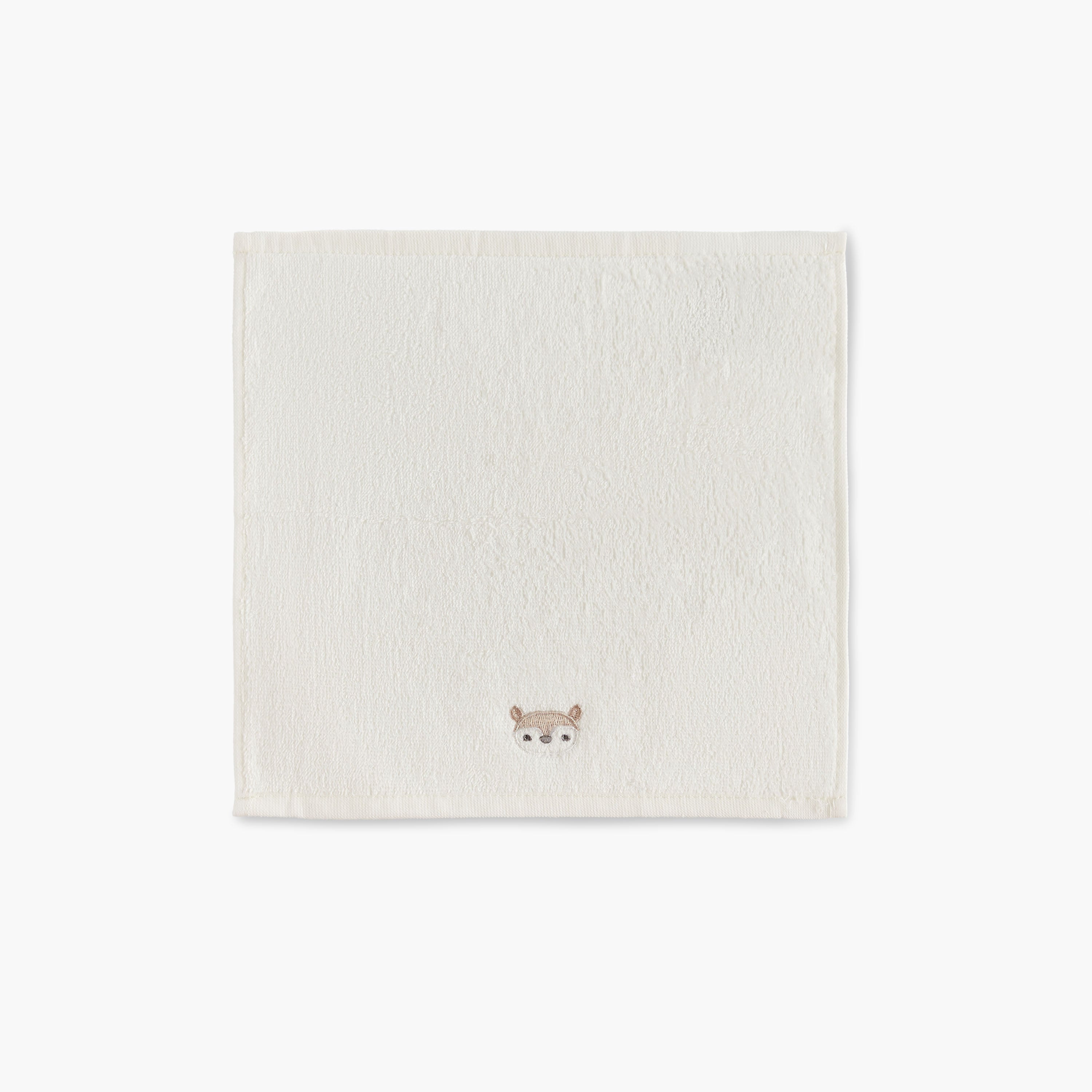 Juniors 4-Piece Deer Embroidered Wash Cloth Set - 26x26 cm