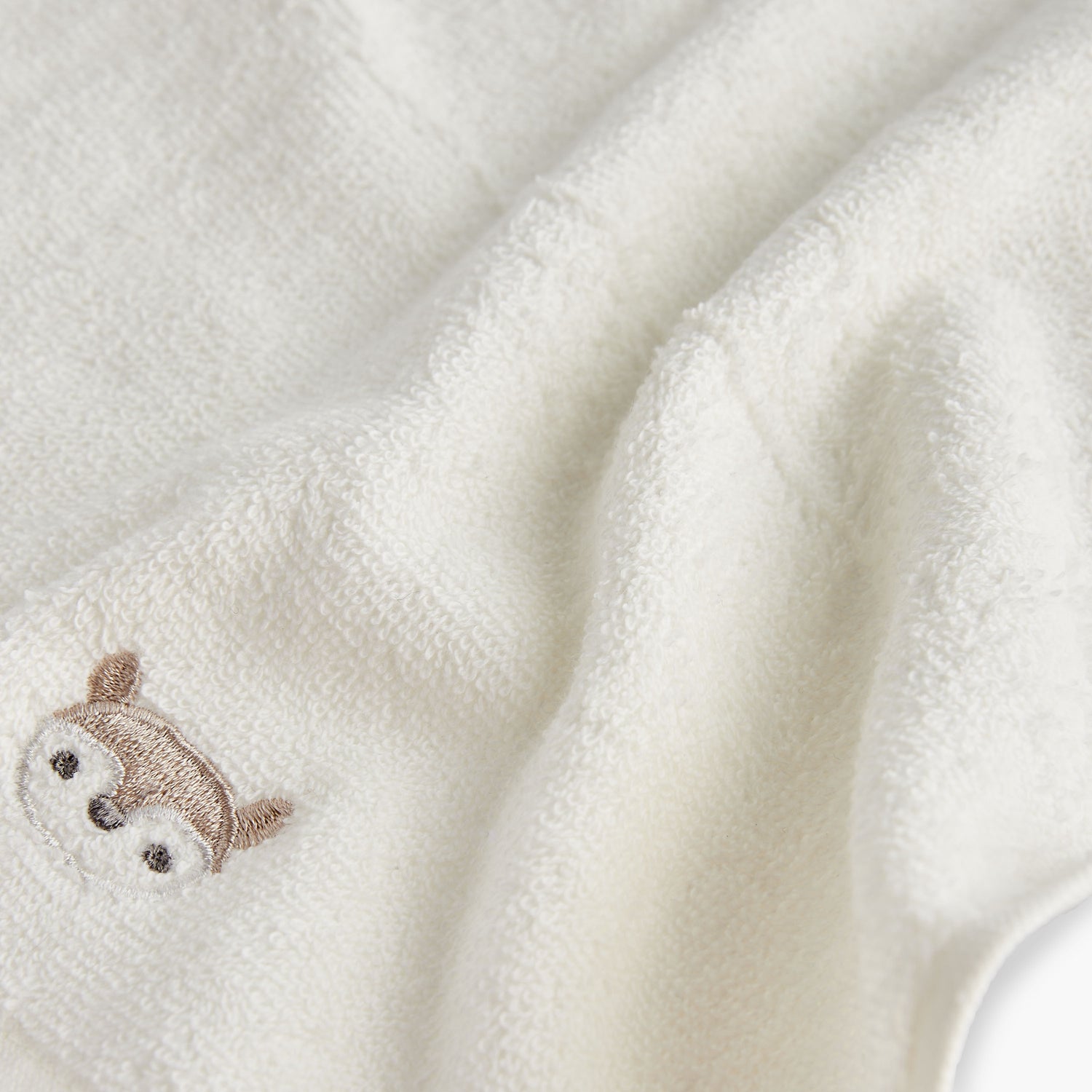 Juniors 4-Piece Deer Embroidered Wash Cloth Set - 26x26 cm