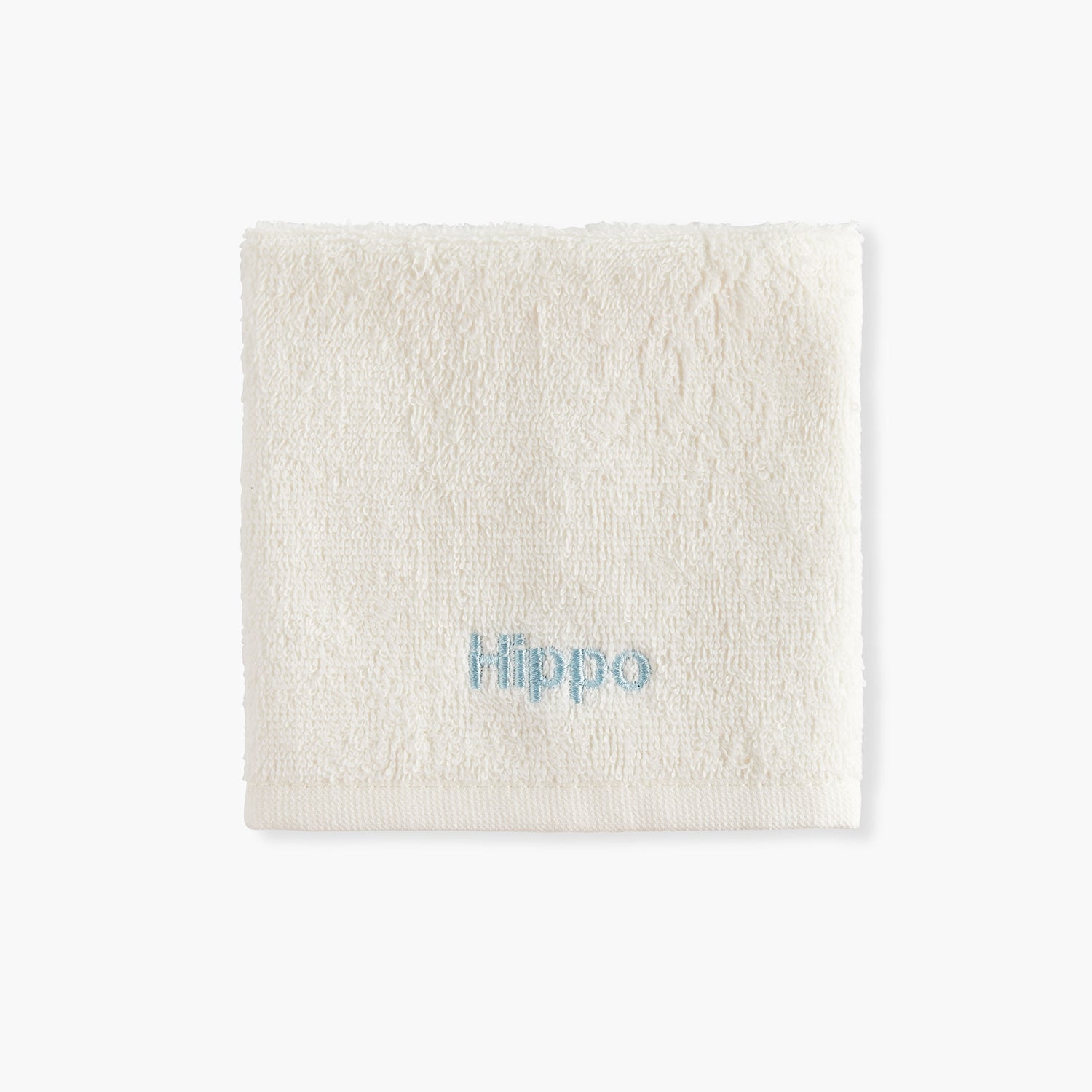 Juniors 4-Piece Hippo Embroidered Wash Cloth Set - 26x26 cm