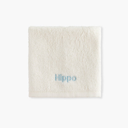 Juniors 4-Piece Hippo Embroidered Wash Cloth Set - 26x26 cm