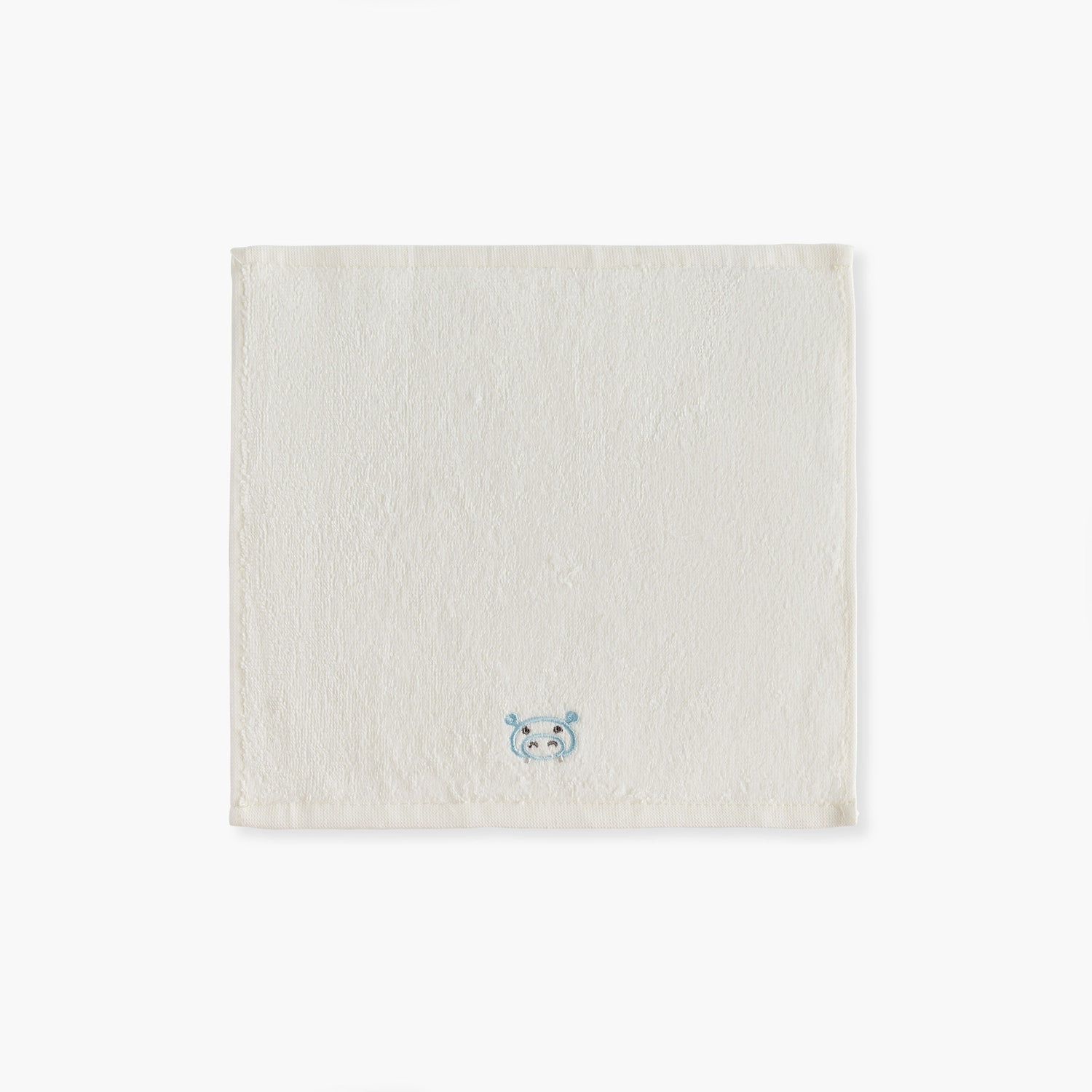 Juniors 4-Piece Hippo Embroidered Wash Cloth Set - 26x26 cm