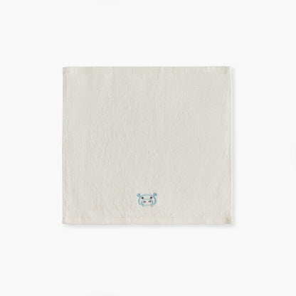 Juniors 4-Piece Hippo Embroidered Wash Cloth Set - 26x26 cm