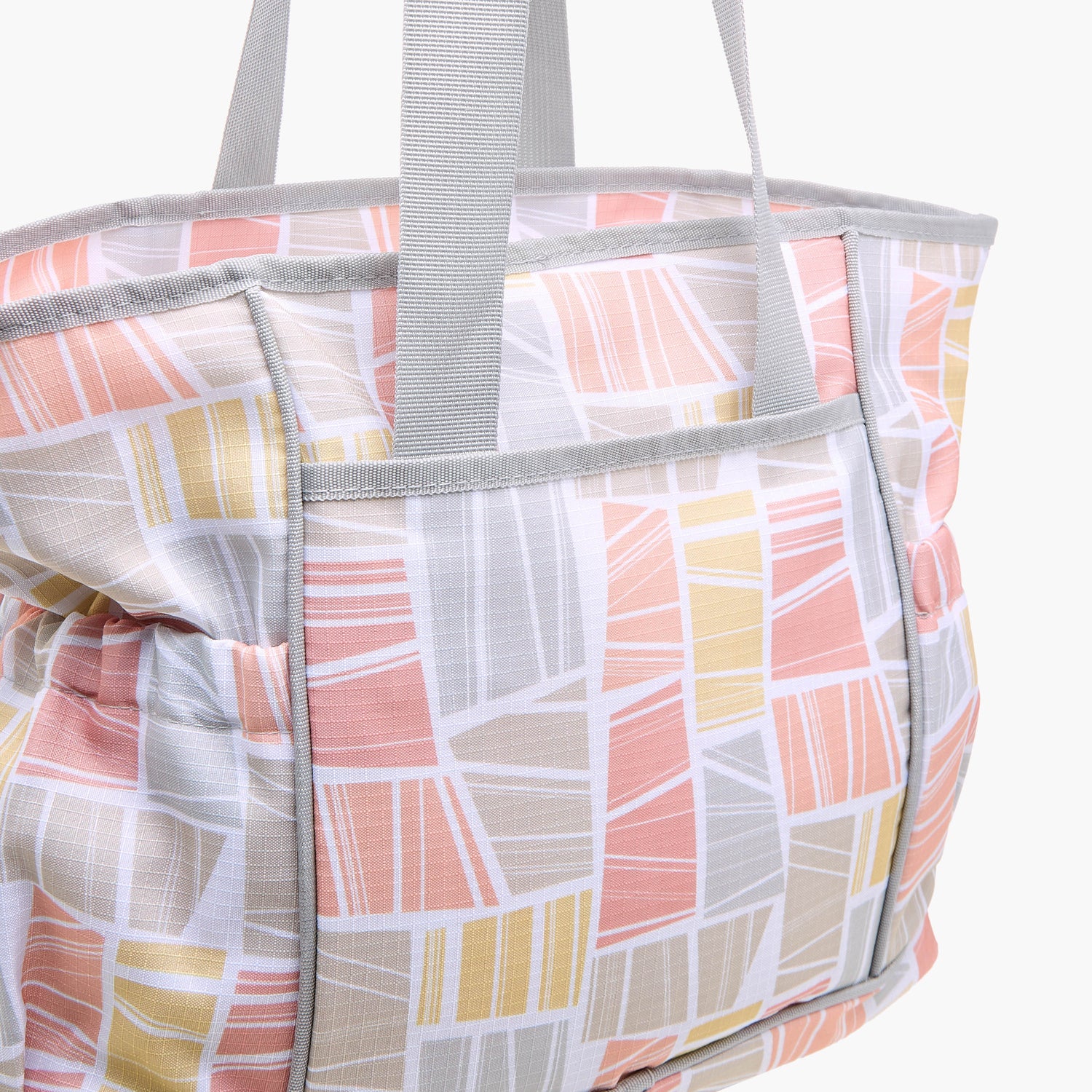 Juniors Abstract Print Diaper Bag with Double Handle and Changing Mat