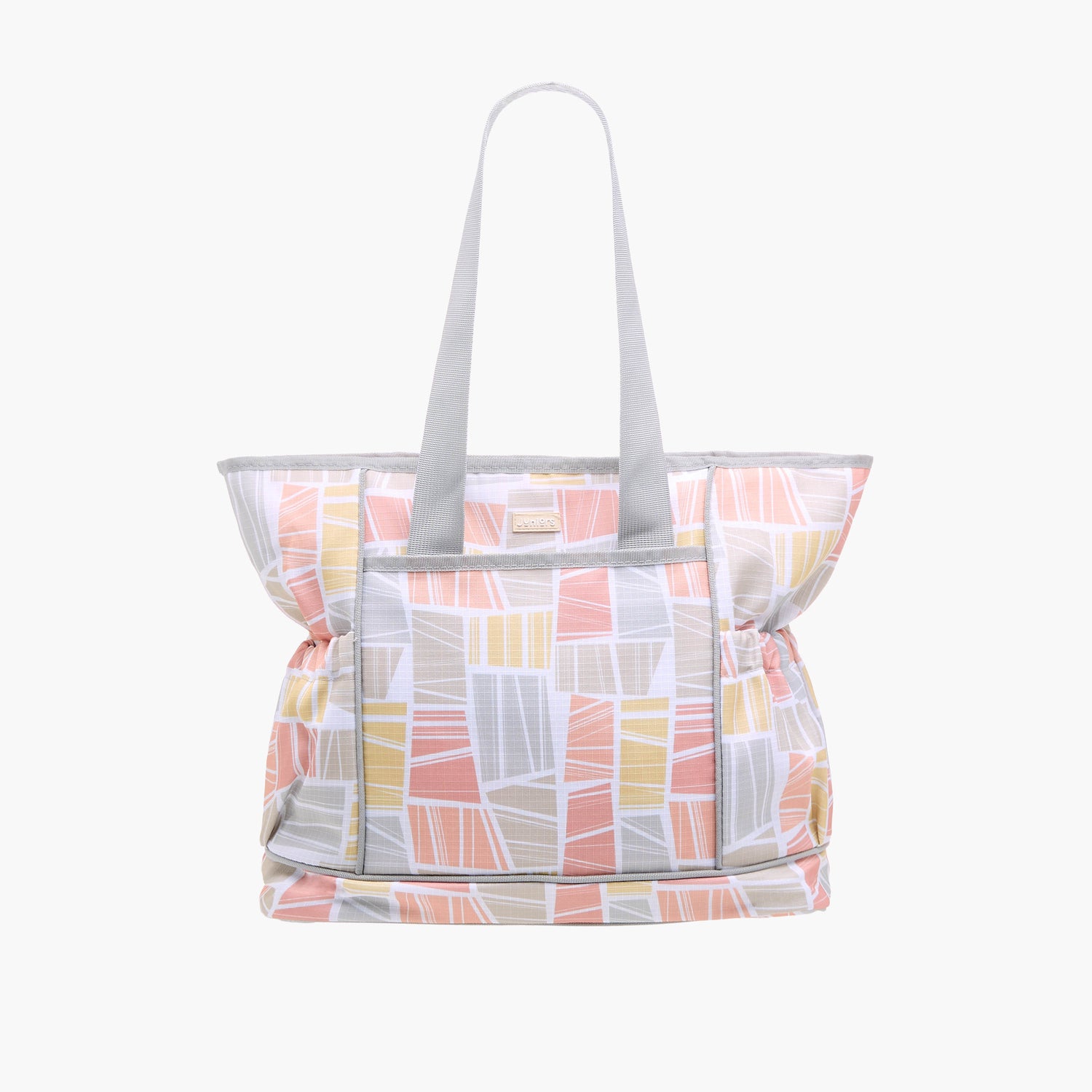 Juniors Abstract Print Diaper Bag with Double Handle and Changing Mat