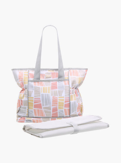 Juniors Abstract Print Diaper Bag with Double Handle and Changing Mat-baby-gear-diaperbags-image-3
