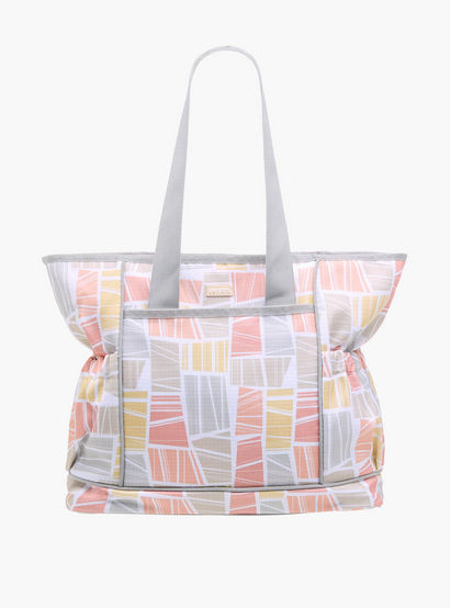 Juniors Abstract Print Diaper Bag with Double Handle and Changing Mat-baby-gear-diaperbags-image-4