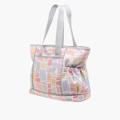 Juniors Abstract Print Diaper Bag with Double Handle and Changing Mat
