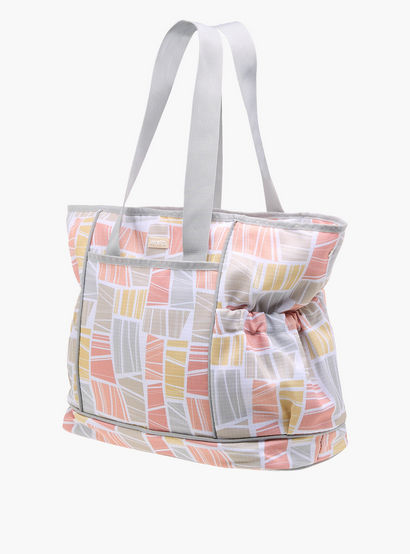 Juniors Abstract Print Diaper Bag with Double Handle and Changing Mat-baby-gear-diaperbags-image-5