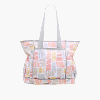 Juniors Abstract Print Diaper Bag with Double Handle and Changing Mat