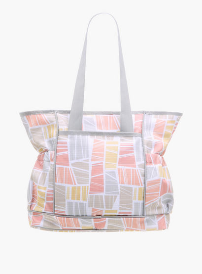 Juniors Abstract Print Diaper Bag with Double Handle and Changing Mat-baby-gear-diaperbags-image-6