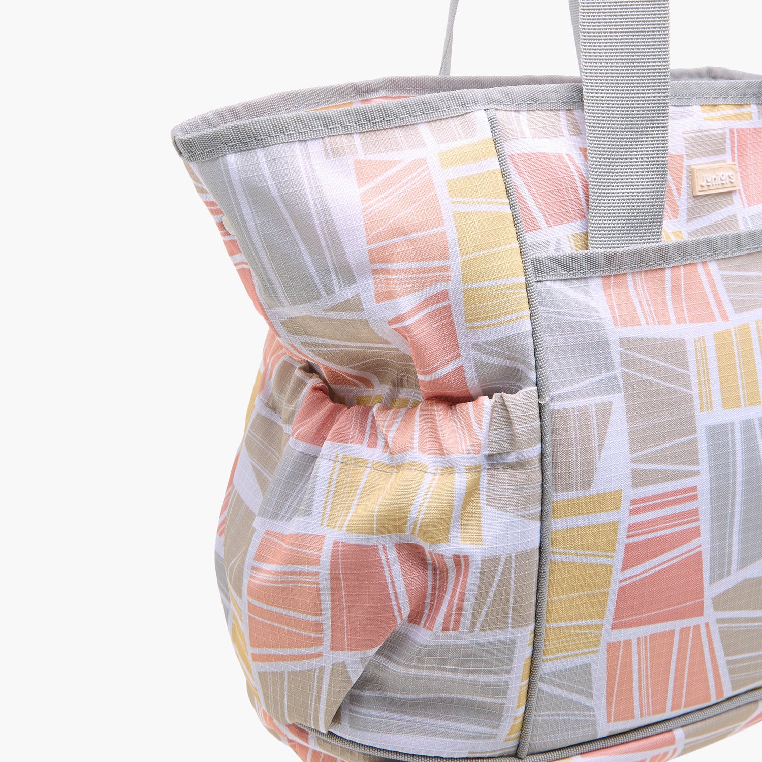 Juniors Abstract Print Diaper Bag with Double Handle and Changing Mat