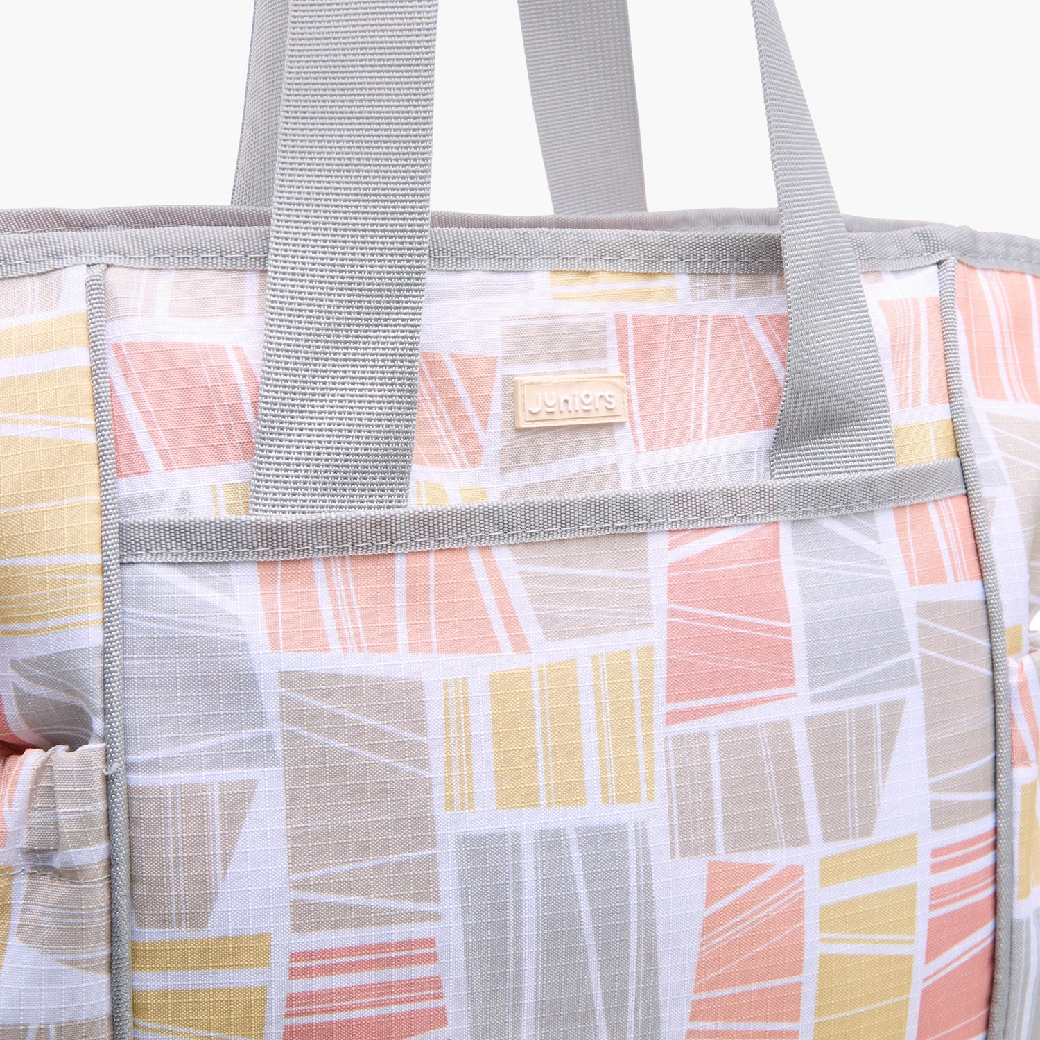 Juniors Abstract Print Diaper Bag with Double Handle and Changing Mat