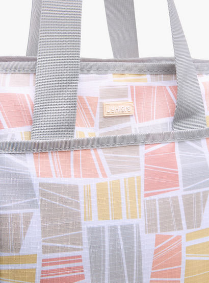 Juniors Abstract Print Diaper Bag with Double Handle and Changing Mat-baby-gear-diaperbags-image-9