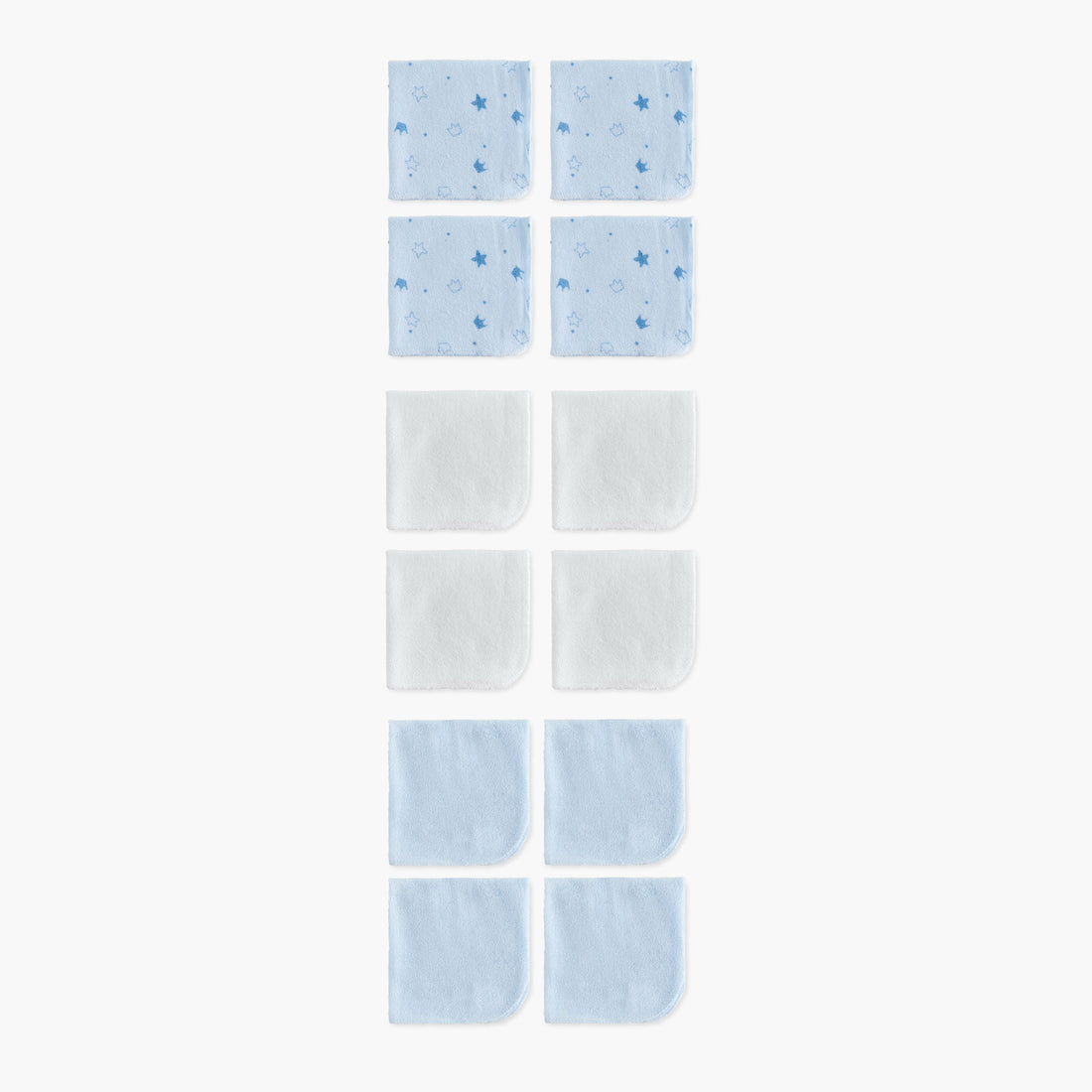 Juniors 12-Piece Assorted Wash Cloth Set - 25x25 cm - HomeBabyBath &amp; CareTowels