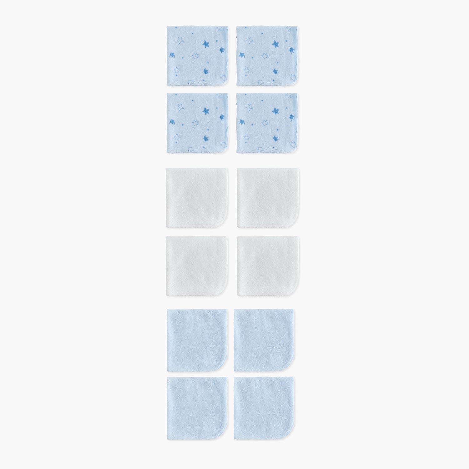 Juniors 12-Piece Assorted Wash Cloth Set - 25x25 cm - HomeBabyBath &amp; CareTowels