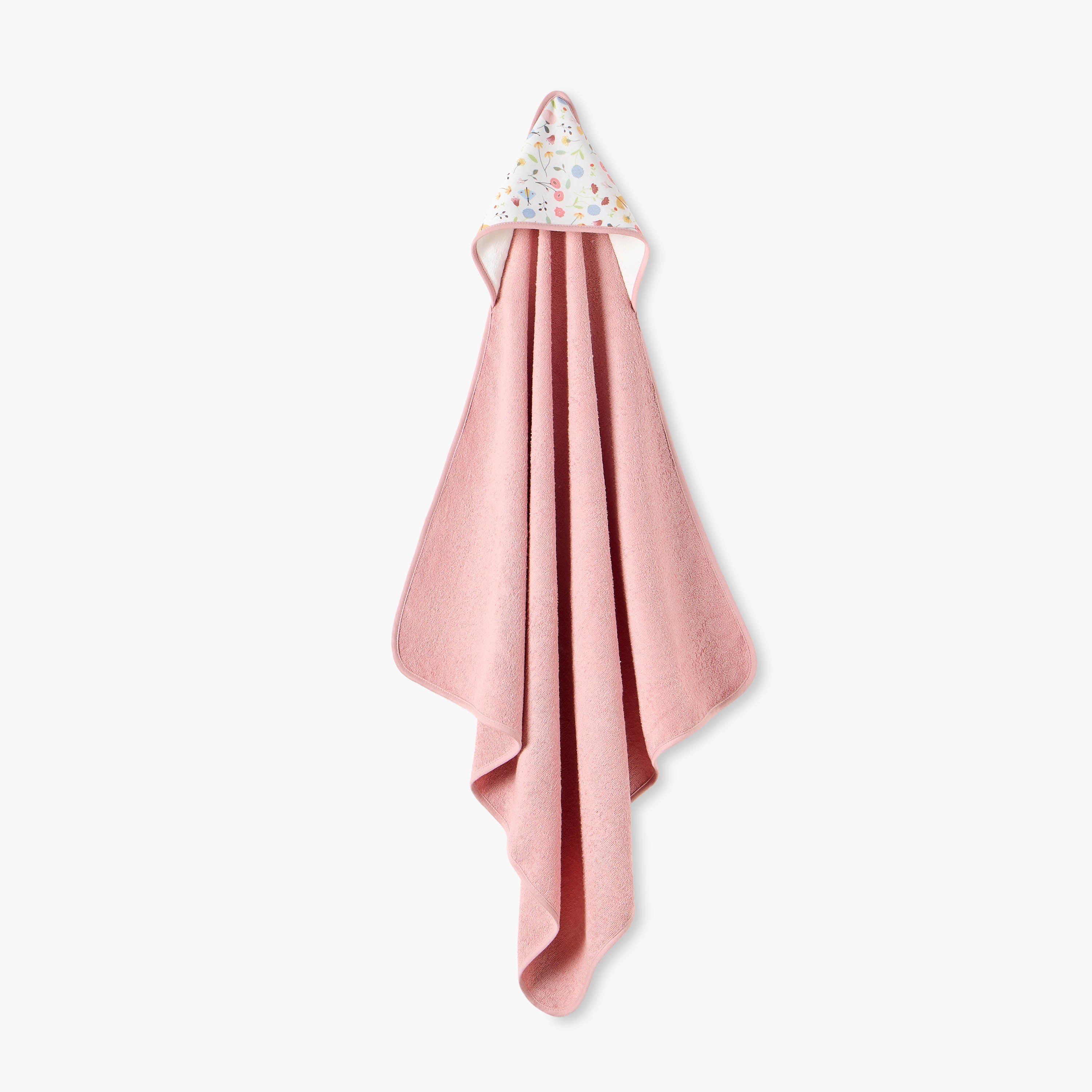 Juniors 2-Piece Butterfly Embroidered Hooded Towel Set - 75x75 cm