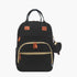 Juniors Quilted Diaper Backpack with Bed - Black