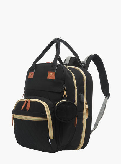 Juniors Quilted Diaper Backpack with Bed-baby-gear-diaperbags-image-2