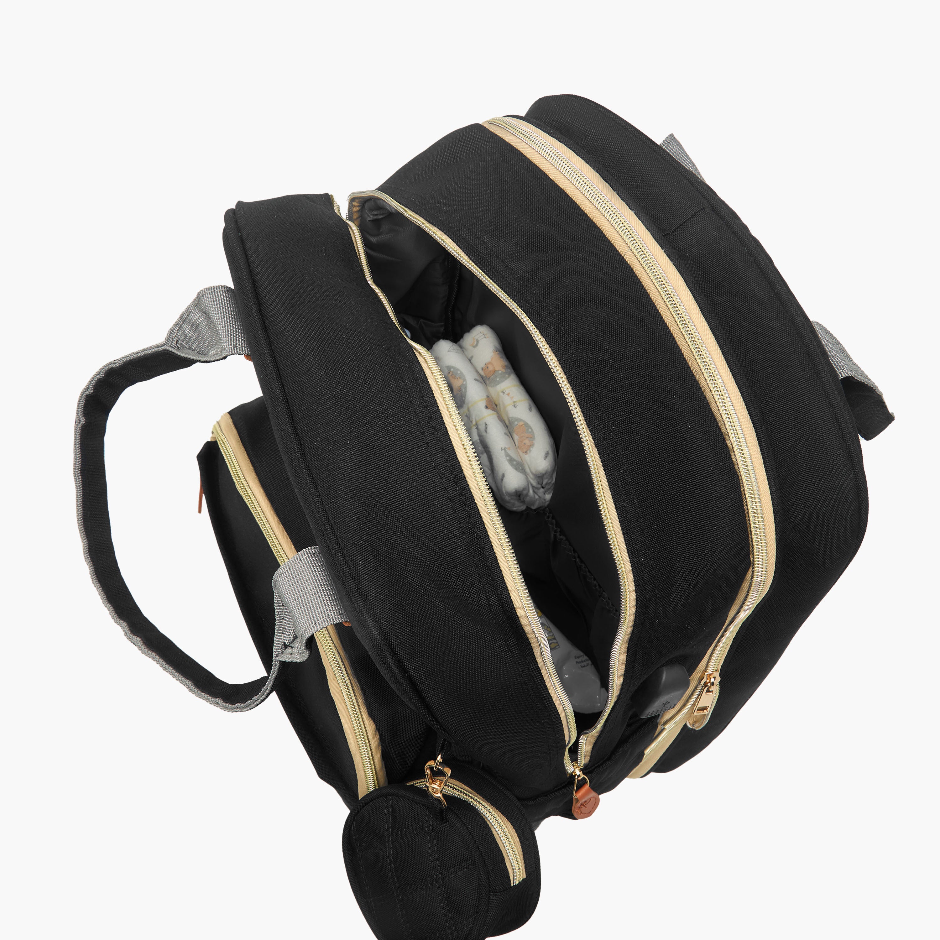Juniors Quilted Diaper Backpack with Bed