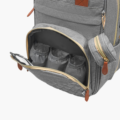 Juniors Quilted Diaper Backpack with Bed