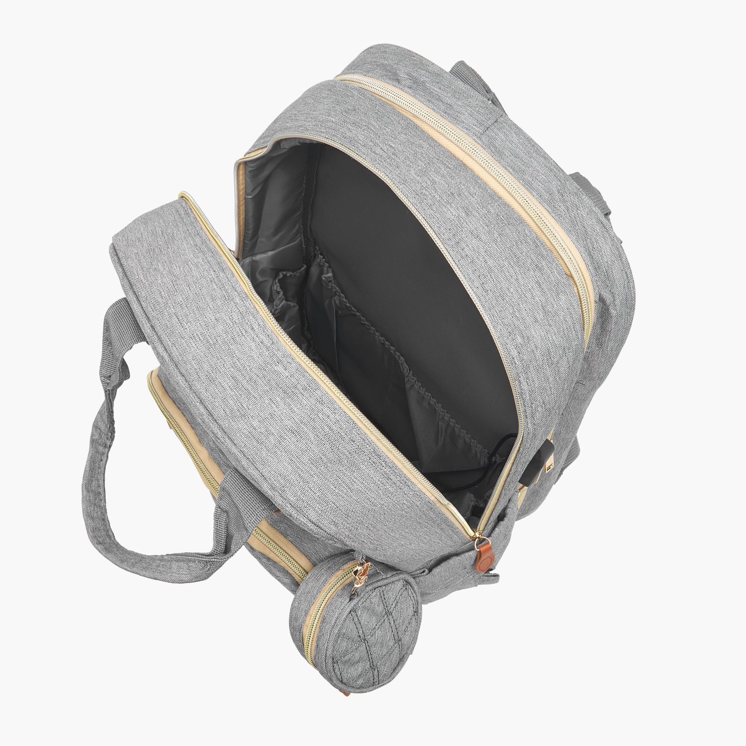 Juniors Quilted Diaper Backpack with Bed