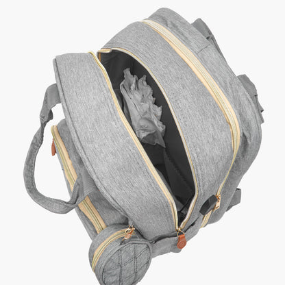 Juniors Quilted Diaper Backpack with Bed