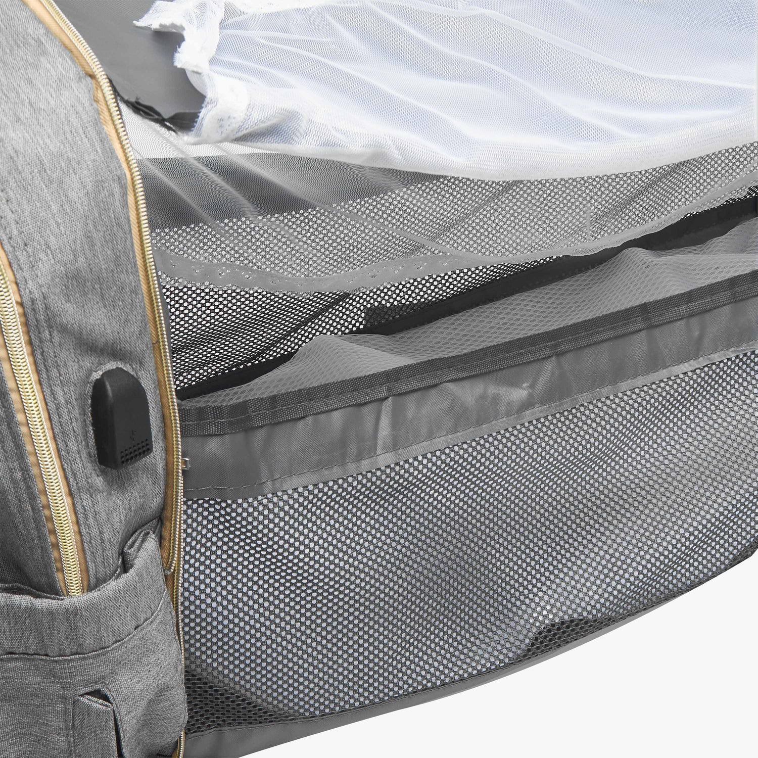 Juniors Quilted Diaper Backpack with Bed