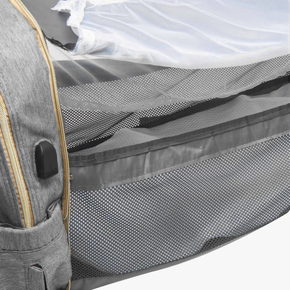 Juniors Quilted Diaper Backpack with Bed