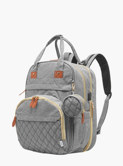 Juniors Quilted Diaper Backpack with Bed-baby-gear-diaperbags-image-4