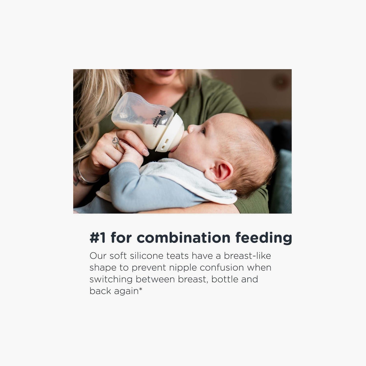 Tommee Tippee 6-Piece Slow-Flow Natural Start Anti-Colic Baby Bottles - 260ml