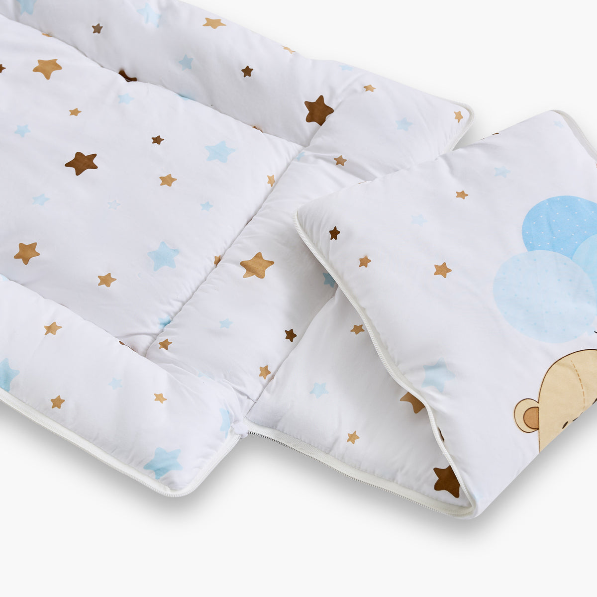 Juniors Hooded Bear Print Baby Nest Bag - 0 Months+