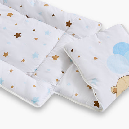 Juniors Hooded Bear Print Baby Nest Bag - 0 Months+