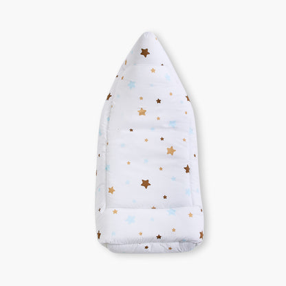 Juniors Hooded Bear Print Baby Nest Bag - 0 Months+