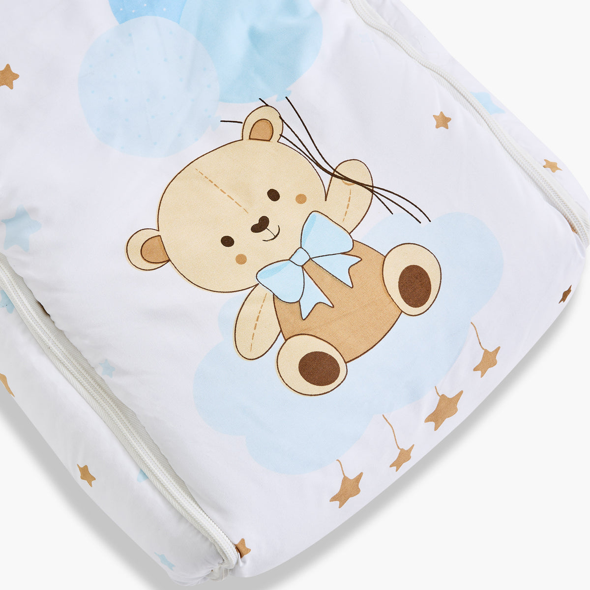 Juniors Hooded Bear Print Baby Nest Bag - 0 Months+